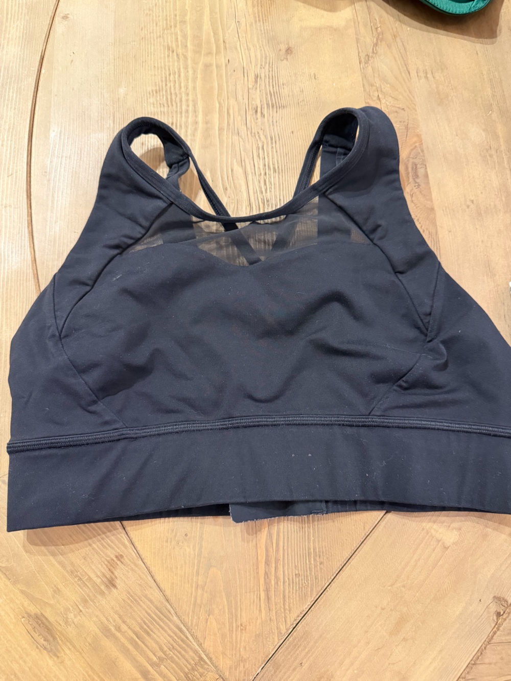 lululemon athletica Black Mesh-Back Sports Bra
